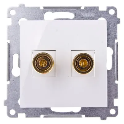 Productafbeelding van Contactdoos Simon DGL2.01/11, wit, kunststof, IP20, 75 mm, 47 mm, 75 mm