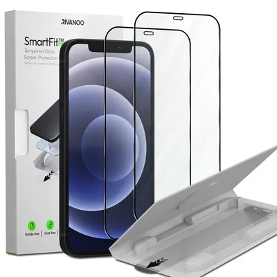 Zdjęcie produktu dla 2-pak iPhone 12 Szkło ochronne na ekran - Szkło hartowane | [Automatyczna instalacja] - Bez bąbelków