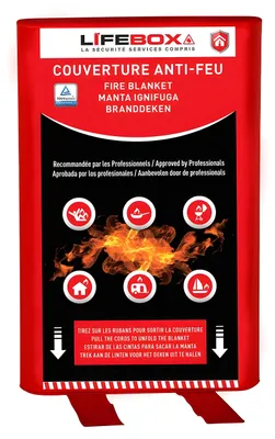 Brandschutzdecke 1,2 m x 1,8 m, Glasfaser, rot