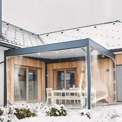 Produktbild von Transparentes Deckenzelt 2x3 m mit Ösen - 0,3 mm PVC - wasserdicht - Regenschutz - transparente Abdeckung - Pavillon - Balkon - Gärten - Pflanzendach - Gewächshaus - Hundehütte - Dach