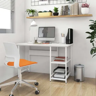 Obrázek produktu pro vidaXL Počítačový stůl bílý 105x55x72 cm MDF a kov - Počítačový stůl - Počítačové stoly - Kancelářské stoly - Kancelářské stoly