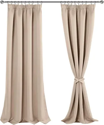 Produktbild von Thermischer Vorhang beige 245x140 cm, 2er-Set, 100% Polyester, für Schlafzimmer