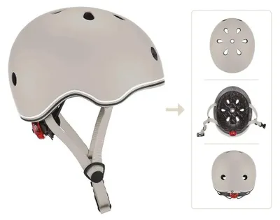 Produktbild von Globber GLOBBER HELM GO-UP LIGHTS Gr. XXS/XS 45-51 taupe