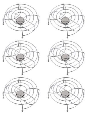 Produktbild von 6x Novaliv Stövchen Edelstahl Hält Getränke Lange Warm 17cm Durchmesser Silberfarben Hitzebeständig und Langlebig Tassenwärmer Kaffeewärmer Warmhalteplatte Teewärmer