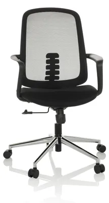 Produktbild von hjh OFFICE Home Office Bürostuhl SEDIOLO B Schreibtischstuhl mit Armlehnen Stoff / Netzstoff Drehstuhl