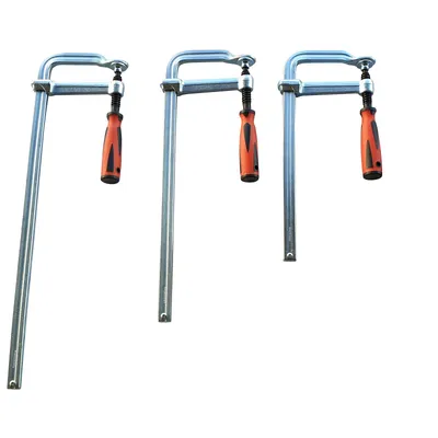 Produktbild von Vago-Tools 3 tlg Schraubzwingen Ganzstahl 250/300/500 x120 mm