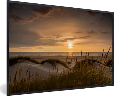 Produktbild von MuchoWow® MuchoWow® Gerahmtes Poster Strand - Farben - Europa 90x60 cm - Poster mit zchwarzem Bilderrahmen - Fotorahmen - Foto-Plakat