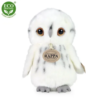 Image de RAPPA Oiseau en peluche hibou blanc 18 cm ECO-FRIENDLY