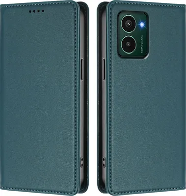 Image de Étui en cuir pour HMD Pulse / Pulse+ / Pulse Pro, étui à rabat magnétique en cuirPolyuréthaneavec support – Vert