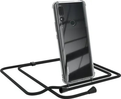 Produktbild von EAZY CASE Handykette kompatibel mit Huawei P Smart Z / Y9 Prime (2019), Handyhülle mit Umhängeband, Handykordel, Schutzhülle Clear, Band in Schwarz