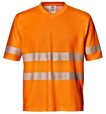 Produktbild von Sir Safety Stretch Light Mistral Warnschutz T-Shirt Herren mit Reflexstreifen kurzarm EN ISO 20471, 3XL, HI-VIS ORANGE