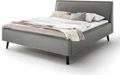 Produktbild von Doppelbett Estee 180x200cm - hellgrau/schwarz