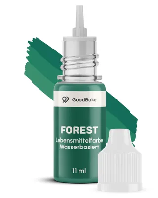 GoodBake Lebensmittelfarbe Waldgrün, wasserbasiert, flüssig, 11 ml