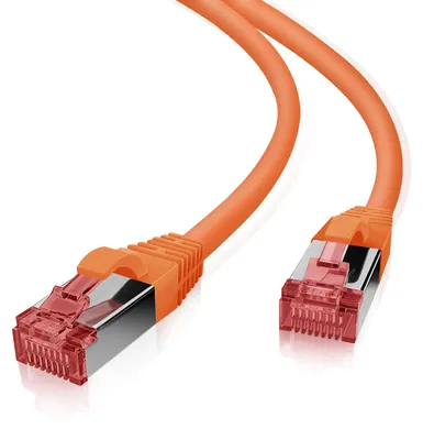 Produktbild von helos Cat.6 Patchkabel Ultraflex GHMT AWG 27/7 orange 0,5m