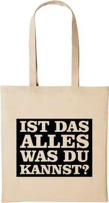 Produktbild von Huuraa Baumwollbeutel IST DAS Alles was DU Kannst? Geschenk Einkaufstasche Natural 10 Liter Baumwolle IST DAS Alles was DU Kannst? Accessoire