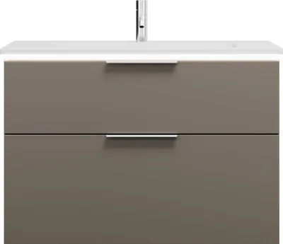 Produktbild von burgbad Eqio Mineralguss-Waschtisch inklusive Waschtischunterschrank mit LED-Beleuchtung, 920x490x638mm, SHCC092F2010C0001G0146