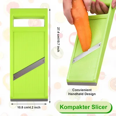 Produktbild von Gemüseschneider Manueller Gemüsehobel Obstschneider Grün