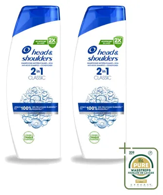 Image de 2 x Shampooing anti-pellicules 2-en-1 Classic Head & Shoulders, 400 ml - Pack de 2