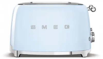 Zdjęcie produktu dla Smeg TSF03PBEU, 4 kaw., Niebieski, Stal nierdzewna, Przyciski, 50's Style, Stal nierdzewna