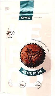 Produktbild von Kefood - Kemuffin Muffin Backmischung Kakao Keto - 2 g Kohlenhydrate - glutenfrei laktosefrei - proteinreich ballaststoffreich - 265 g