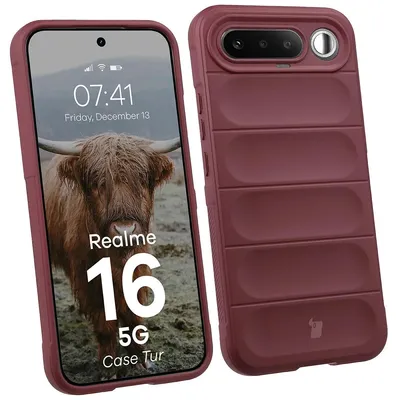 Produktbild von Robuste Handyhülle für Realme 16 5G, Bizon Case Tur, Burgunderrot