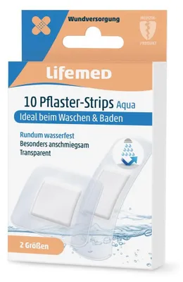 Productafbeelding van Lifemed 99000 Lifemed pleisterstrips "Aqua", transparant, verpakking van 10 stuks