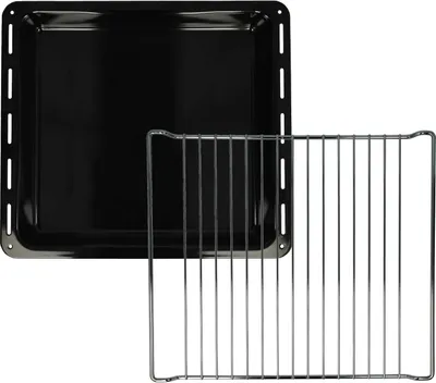 Produktbild von vhbwx Backblech, Gitterrost (2-tlg. Set) kompatibel mit Zanker 25622, 10301, 20601, 20622 I EM6, 20602, 20621, 25602 Backöfen - 42 x 37 x 2,3 cm