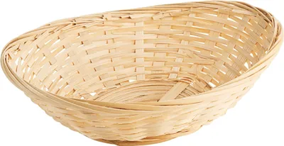 Produktbild von Brotkorb, Bambuskorb, oval, naturheller Bambus, 16-25 cm Länge wählbar : 23x18x7cm Variante: 23x18x7cm