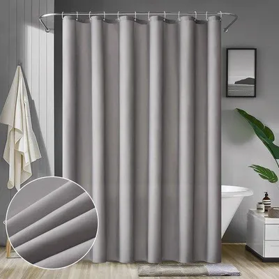 Produktbild von Wasserdichtes Duschvorhang, grau, 180x180cm, schimmelwerend, textil