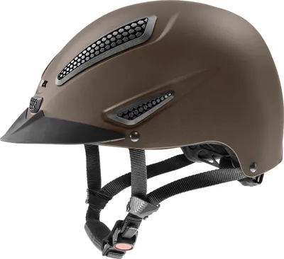 Produktbild von Uvex Reithelm perfexxion II braun brown mat verbesserte Belüftung neues Design , Größe:s-m