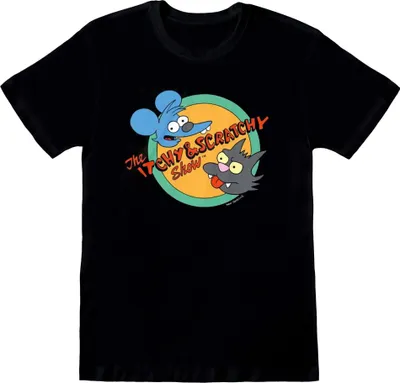 Produktbild von The Simpsons - "Itchy And Scratchy Show" T-Shirt für Herren/Damen Uni HE1277 (XXL) (Schwarz/Gelb/Blau)