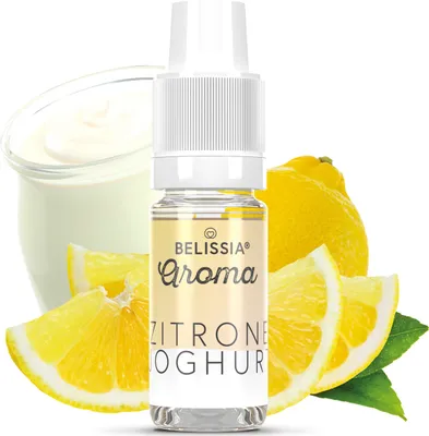 Produktbild von Belissia Lebensmittelaroma Zitrone-Joghurt - 10ml Hochdosiertes Aroma - Kalorienfrei, Vegan - Für Speisen, Getränke, Shake, Quark, Nebelmaschine uvm.