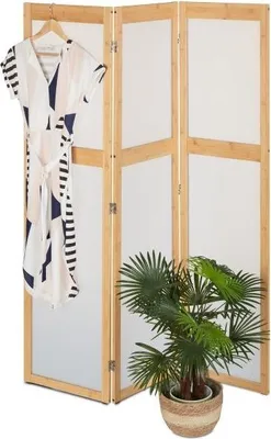 Immagine prodotto di Paravento in 3 parti con cornice in bambù