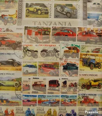 Produktbild von Briefmarken Motive 1000 verschiedene Auto und Motorfahrzeuge Briefmarken