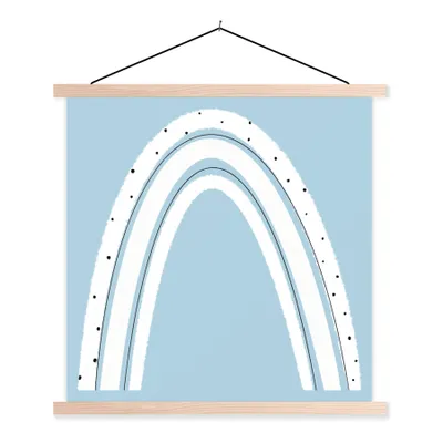 Produktbild von MuchoWow® Textilposter Regenbogen - Abstrakt - Pastell 60x60 cm mit holzfarbenen Rahmen - Wanddekoration