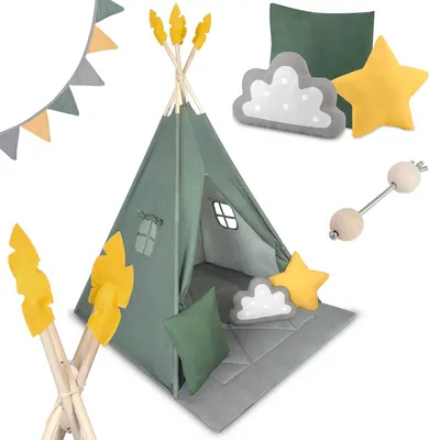 Obrázek produktu pro Nukido NK-406 Dětský stan teepee - zelený