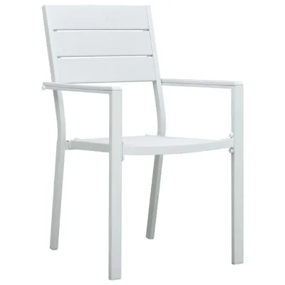 Immagine prodotto di vidaXL Sedie da giardino 4 pz. HDPE bianco effetto legno