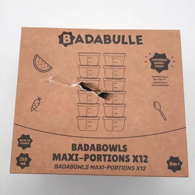 Image de Badabulle Pots de conservation pour purées de bébé Set de 12 pots 250ml Other pratique Assortiment