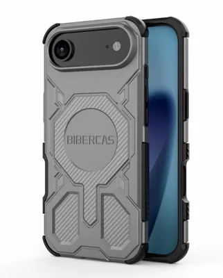 Immagine prodotto di Per Apple iPhone 17 Air BIBERCAS Serie Real Color MagSafe antiurto Hülle Grau