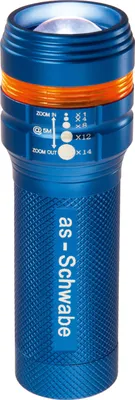 Produktbild von as-Schwabe LichtFabrik LED-Taschenlampe 1W 110 Lumen Zoom Funktion Blau