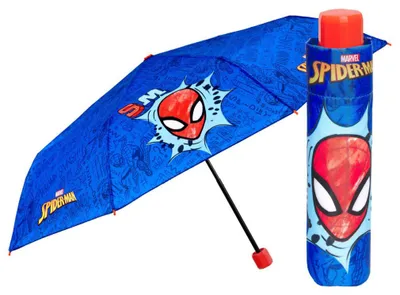 Produktbild von Marvel Spiderman manueller faltbarer Regenschirm 50 cm
