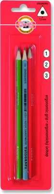 Immagine prodotto di Matita di grafite Koh-i-noor triangolare n. 1, 2, 3 set 3 pezzi