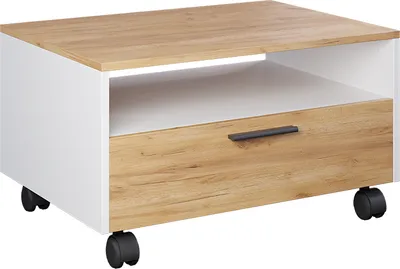 Immagine prodotto di Tavolino Vicco Bibo Rovere bianco/dorato 70 x 52.4 cm, Model 55398