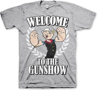 Produktbild von Popeye - Welcome To The Gunshow T-Shirt - Medium - Heather-Grey