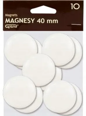 Produktbild von Grand Tafelmagnete Ø 40mm weiß 10 Stück
