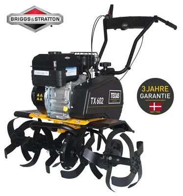 Produktbild von TEXAS Gartenfräse Motorhacke Bodenhacke Bodenfräse Pflug Benzin Profi TX602B B&S