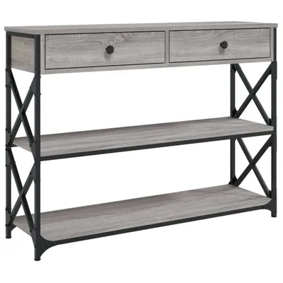 Obrázek produktu pro vidaXL Konzolový stolek Grey Sonoma 100x28x75 cm Dřevěné konstrukce