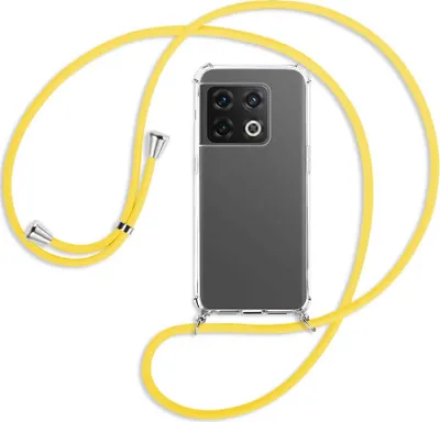 Produktbild von Handykette Backcover-Schutzhülle mit Band (Metall silberfarben) für OnePlus 10 Pro 5G - gelb