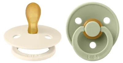 Productafbeelding van Bibs Fopspeen 0-6 Maanden Symmetrical Ivory/sage (2 stuks)