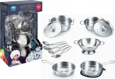 Zdjęcie produktu dla Zestaw Garnków metalowych Garnki Przybory Kuchenne dla Dzieci